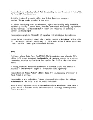 Report on hacking crime and workable solution | DOCX