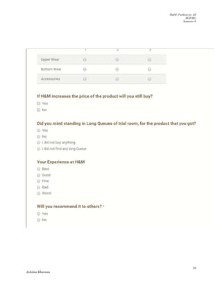 H&M- Fashion for All
MAFMG
Semester 0
58
Ashima khurana
 