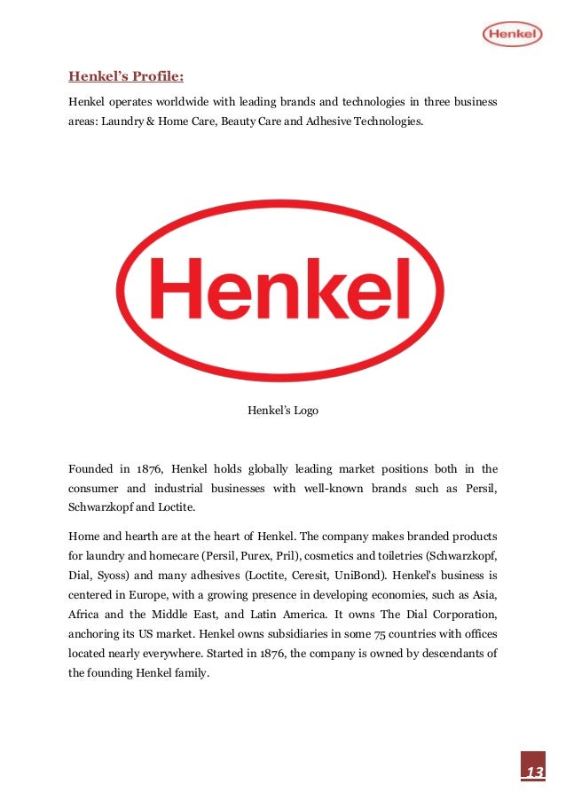 Henkel Organizational Chart