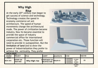 Report on High Rise | PPTX