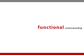 functional r e l a t i o n s h i p
 