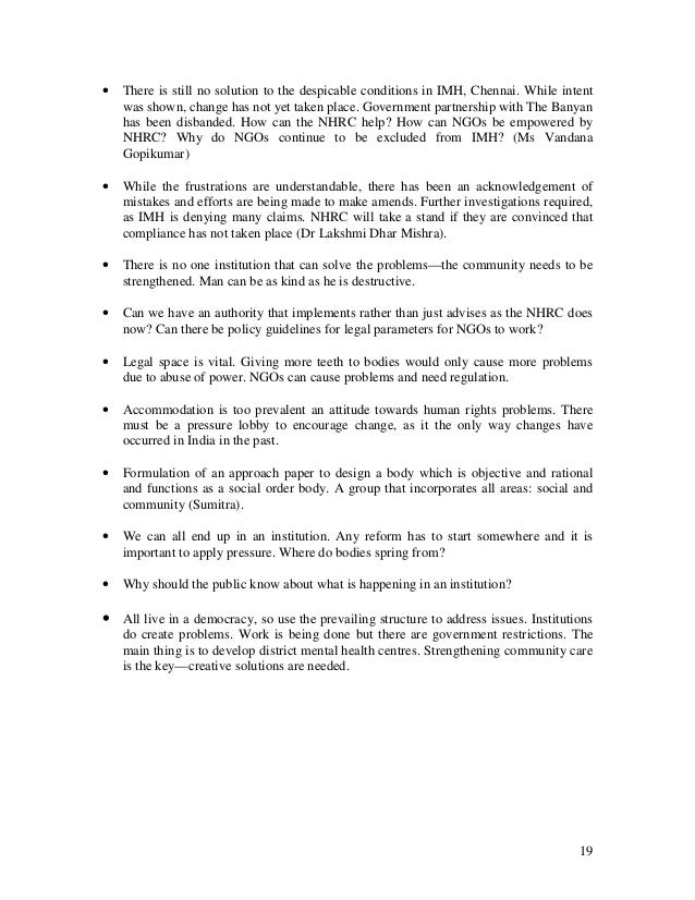 Organisations And Institutions Mental Health Human Rights 