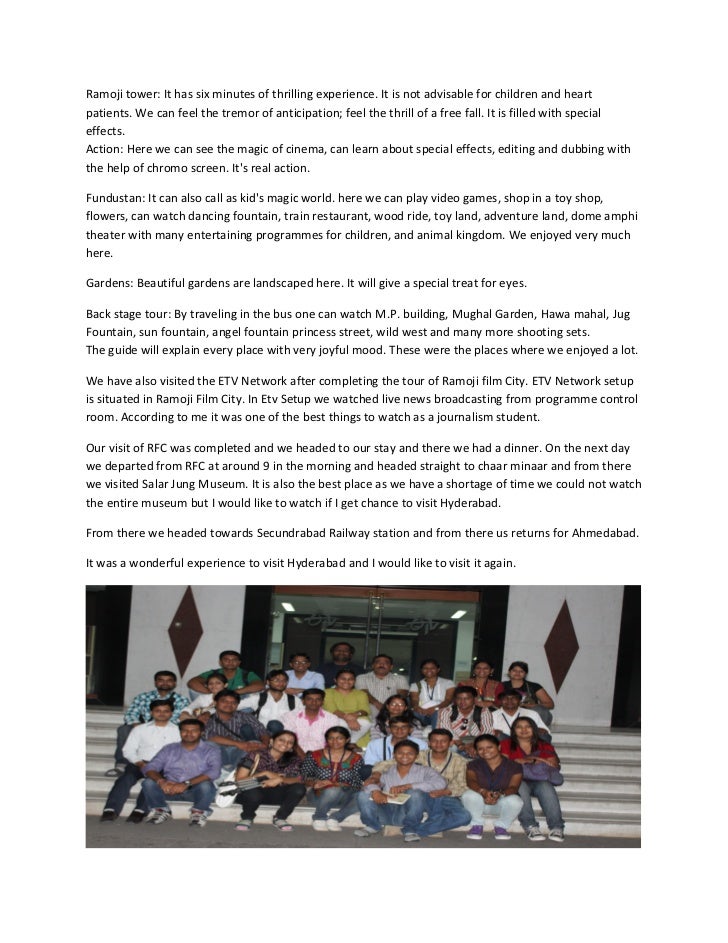 School tour essay picture