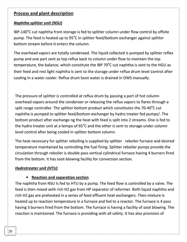 Report on industrial training at indian oil corporation ltd,barauni