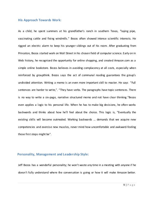 Report On Jeff Bezos Amazon Com Report On Jeff Bezos Amazon Com