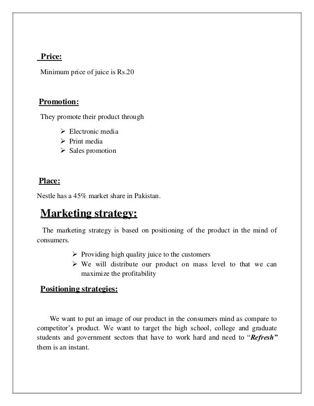 Report on launching of new product