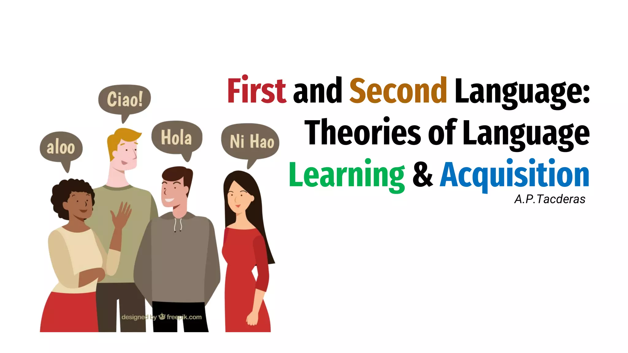 First and Second Language: Theories of Language Learning & Theories ...