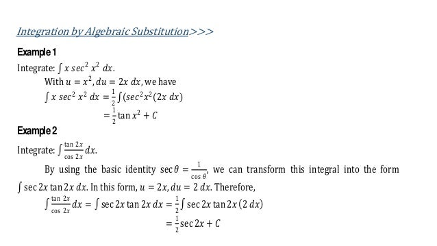 Integration Of Trigonometric Functions