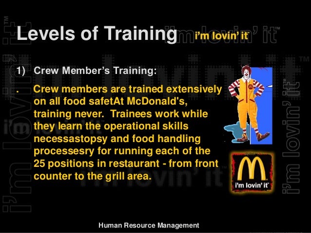 mcdonalds crew member duties