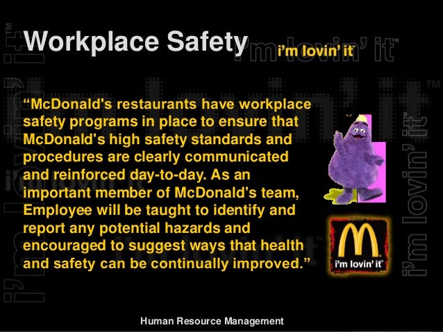 Mcdonald's policy on employee dating