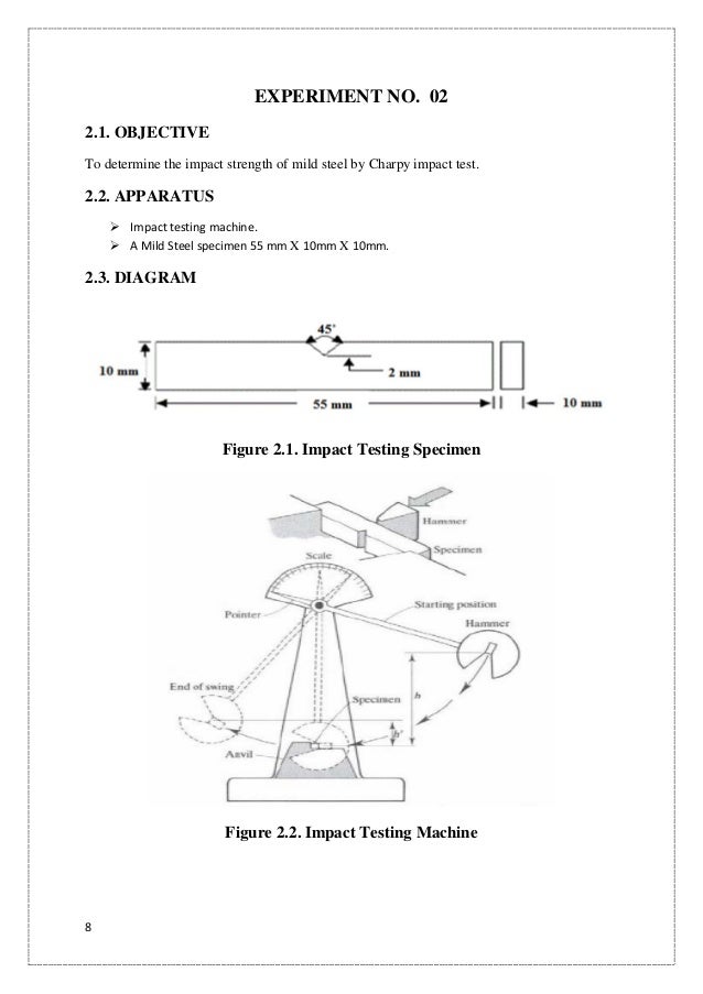 Tensile, Impact and Hardness Testing of Mild Steel