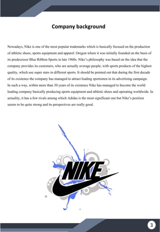 A Report Nike