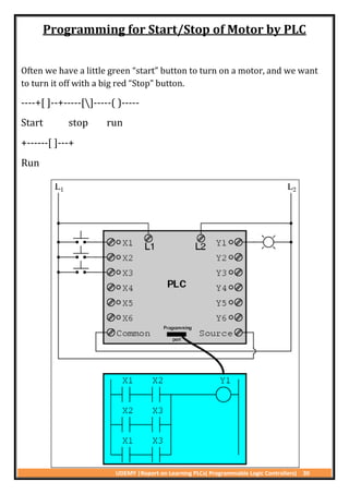 Plc Start Stop Process Flowchart Example Report on PLC traning | PDF