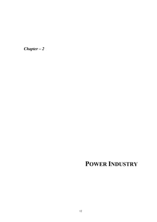 12
Chapter – 2
POWER INDUSTRY
 