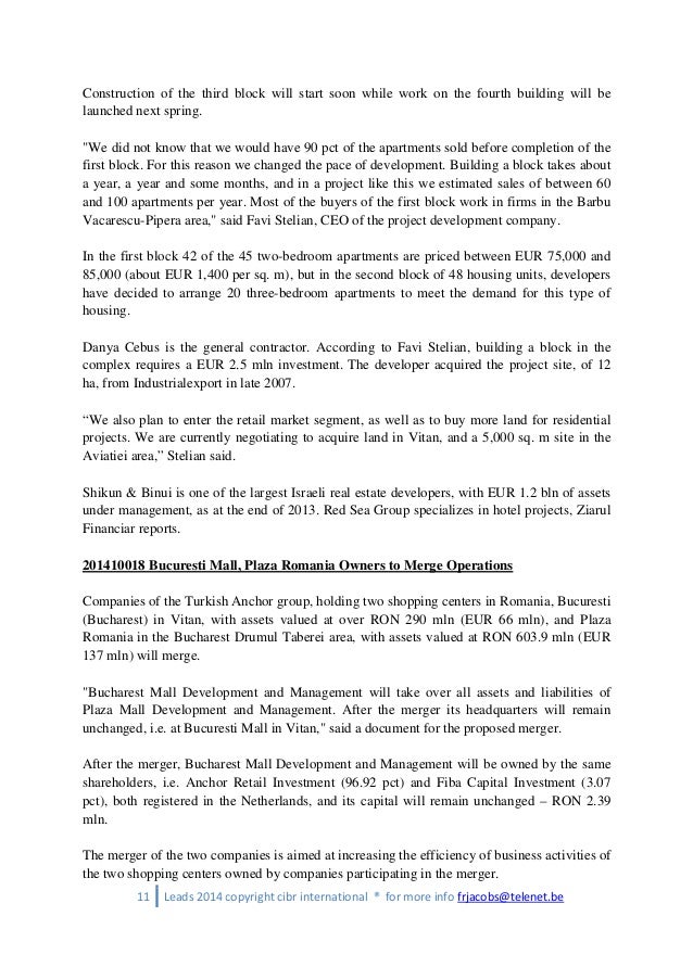 Report On Retail And Construction And Business Leads And Business An