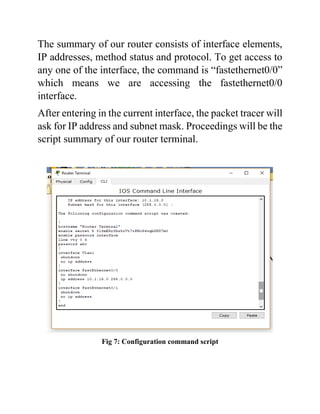 Report on routing interface configuration | PDF