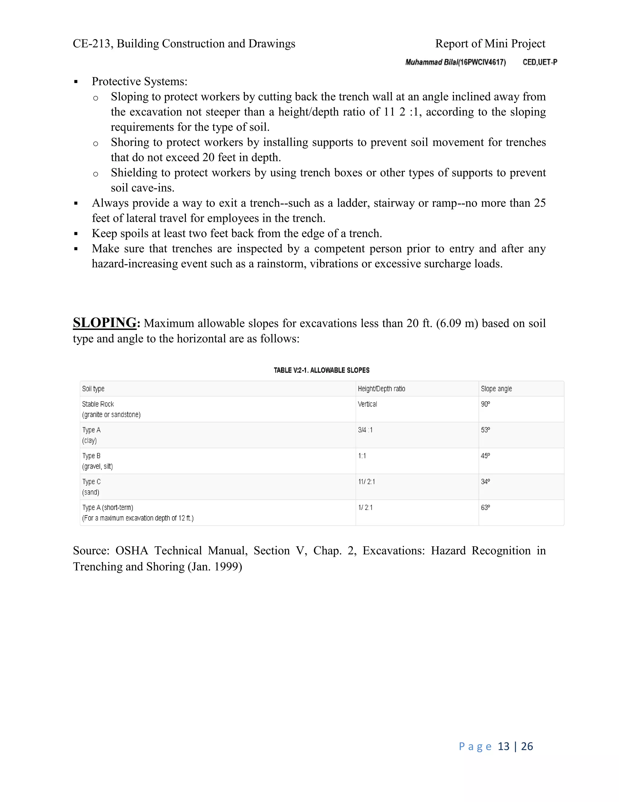 Construction Safety Report.pdf Report on safety measures during construction | PDF