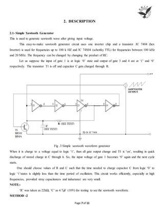Report on sawtooth wave generator | DOCX