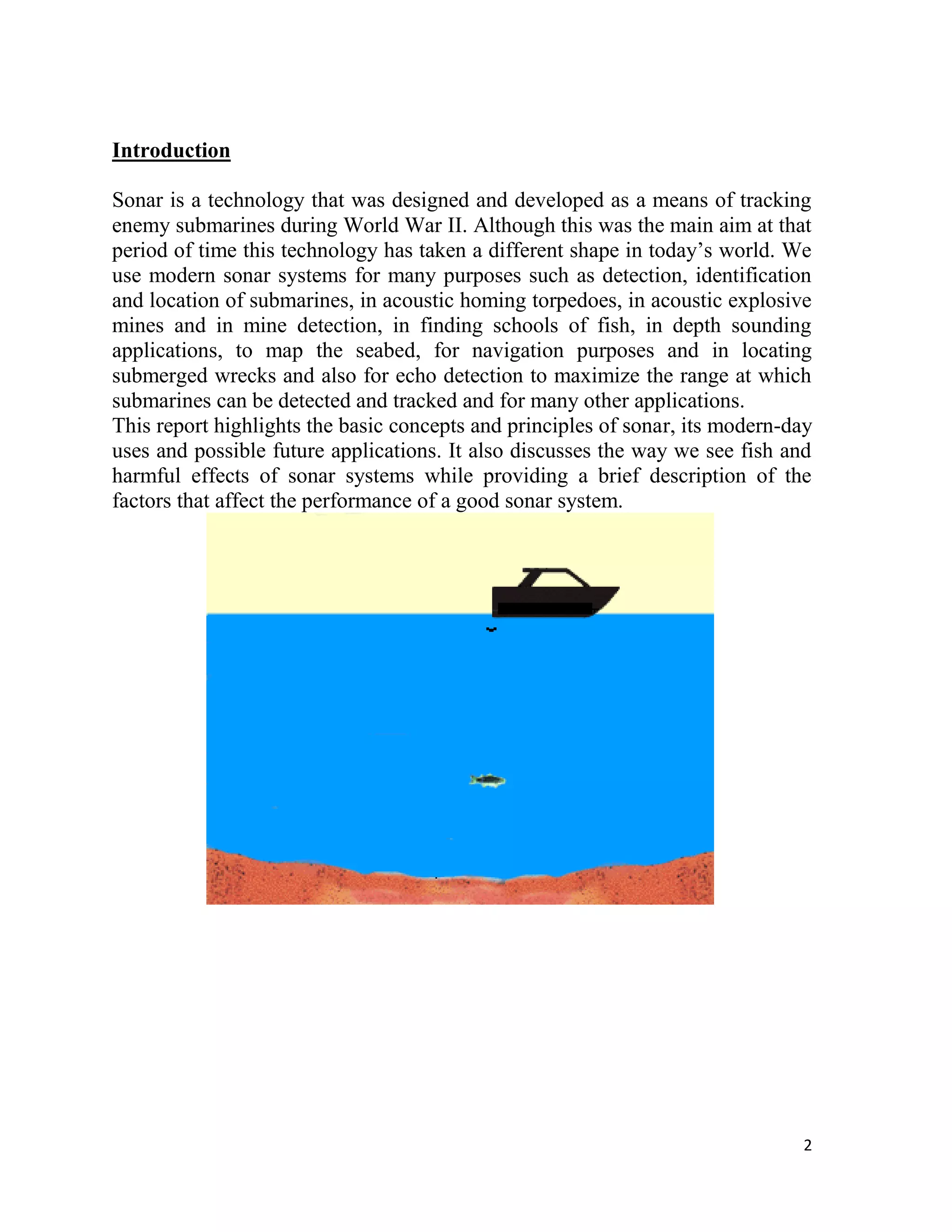 Report on sonar | PDF