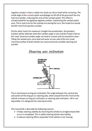 Report on steering system DOCX