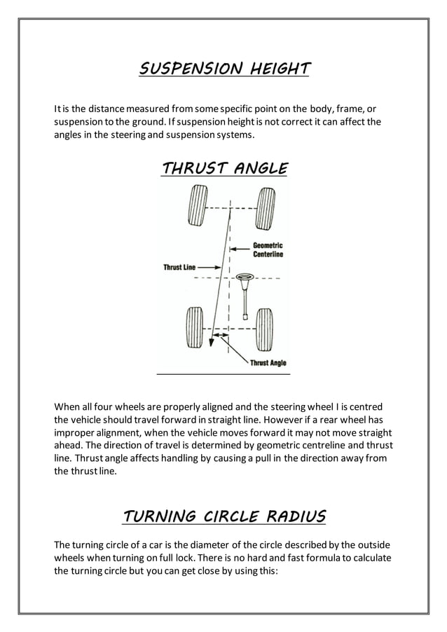 Report on steering system