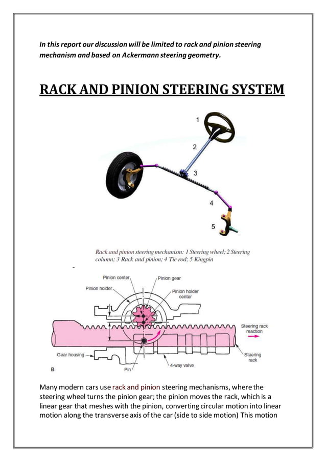 Report on steering system