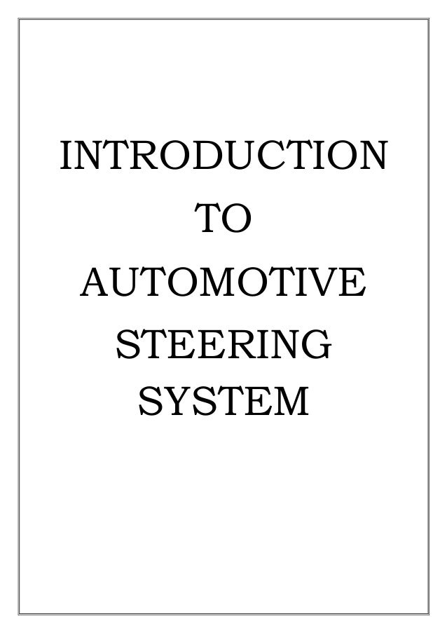 Report on steering system
