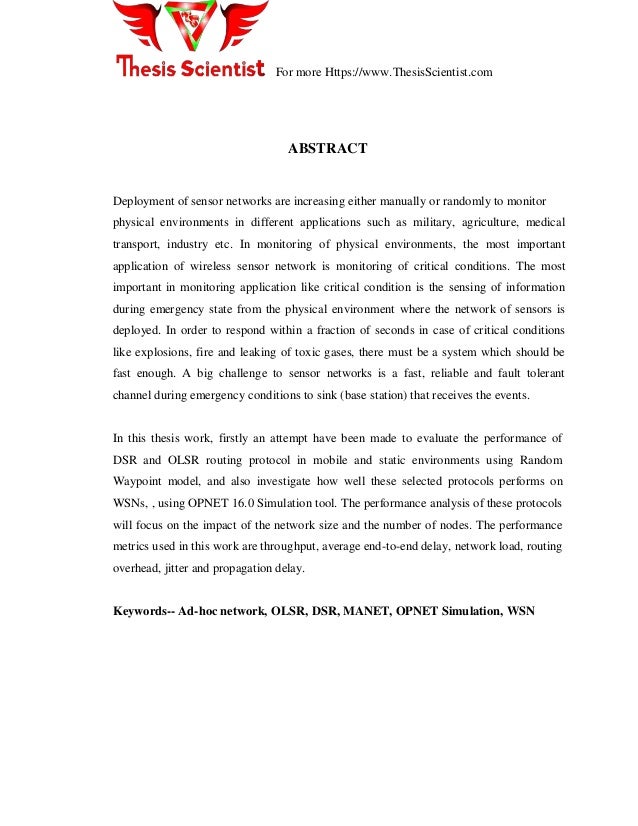 Master thesis wireless networking