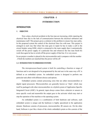 protection on lineman while working on transmission line report | PDF