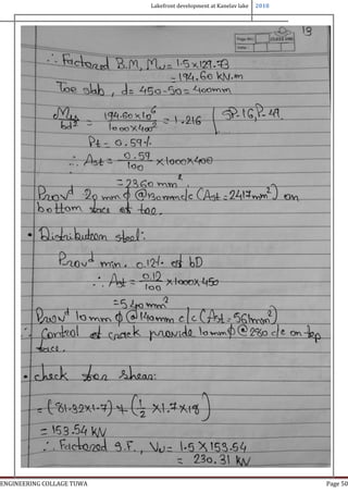 Lakefront development at Kanelav lake 2018
ENGINEERING COLLAGE TUWA Page 50
 