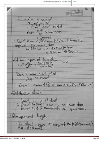 Lakefront development at Kanelav lake 2018
ENGINEERING COLLAGE TUWA Page 53
 