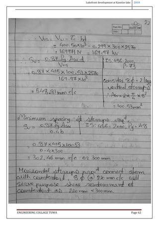 Lakefront development at Kanelav lake 2018
ENGINEERING COLLAGE TUWA Page 62
 