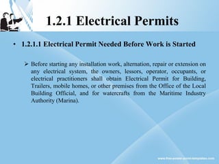 The Philippine Electrical Code Selected Topics of Chapter 1 | PDF