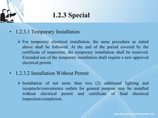 The Philippine Electrical Code Selected Topics of Chapter 1 | PDF