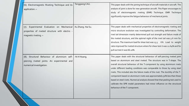 Investigation of Mechanical Properties of Rivet Joints For Grade-5 ...