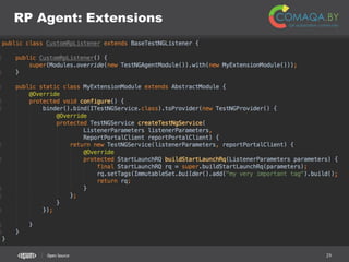 29CONFIDENTIAL
RP Agent: Extensions
Open Source
 