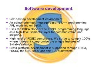 Syllable Operating System Syllable OS | PPT