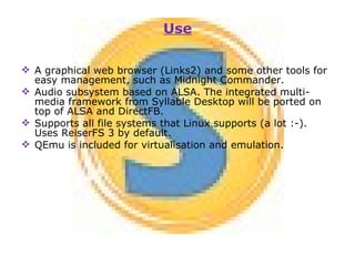Syllable Operating System Syllable OS | PPT