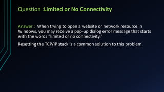 Network Troubleshooting | PPTX