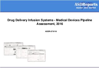 Drug Delivery Infusion Systems - Medical Devices Pipeline
Assessment, 2016
ASDR-279118
 