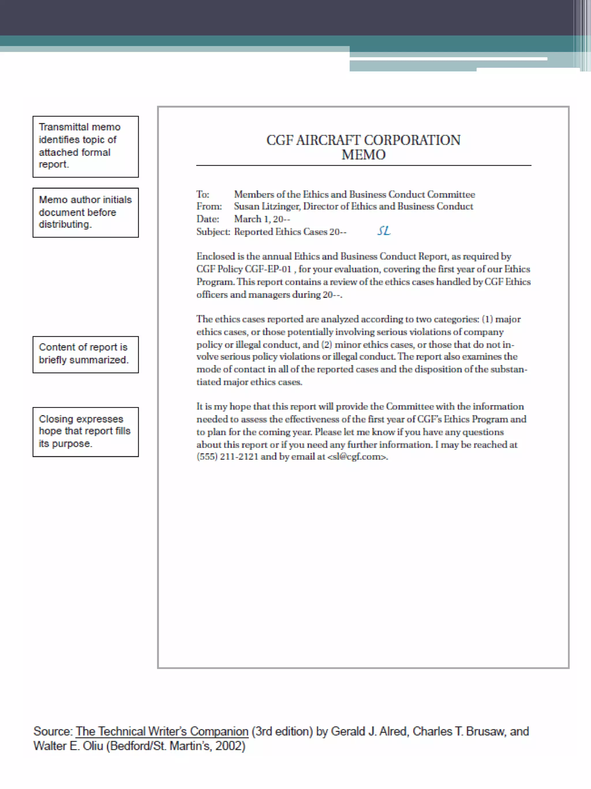 Recommendation Report Front Matter