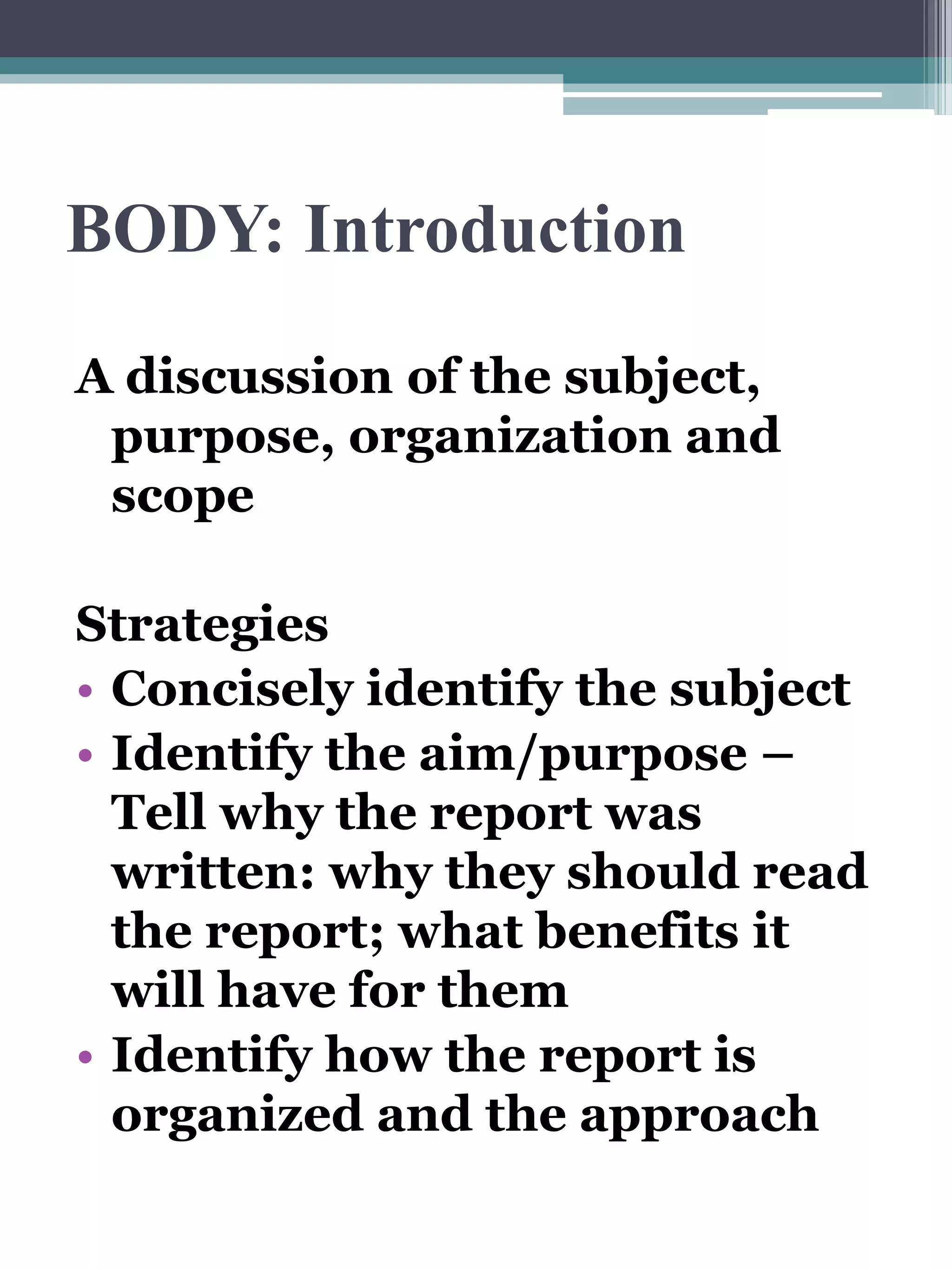 Recommendation Report