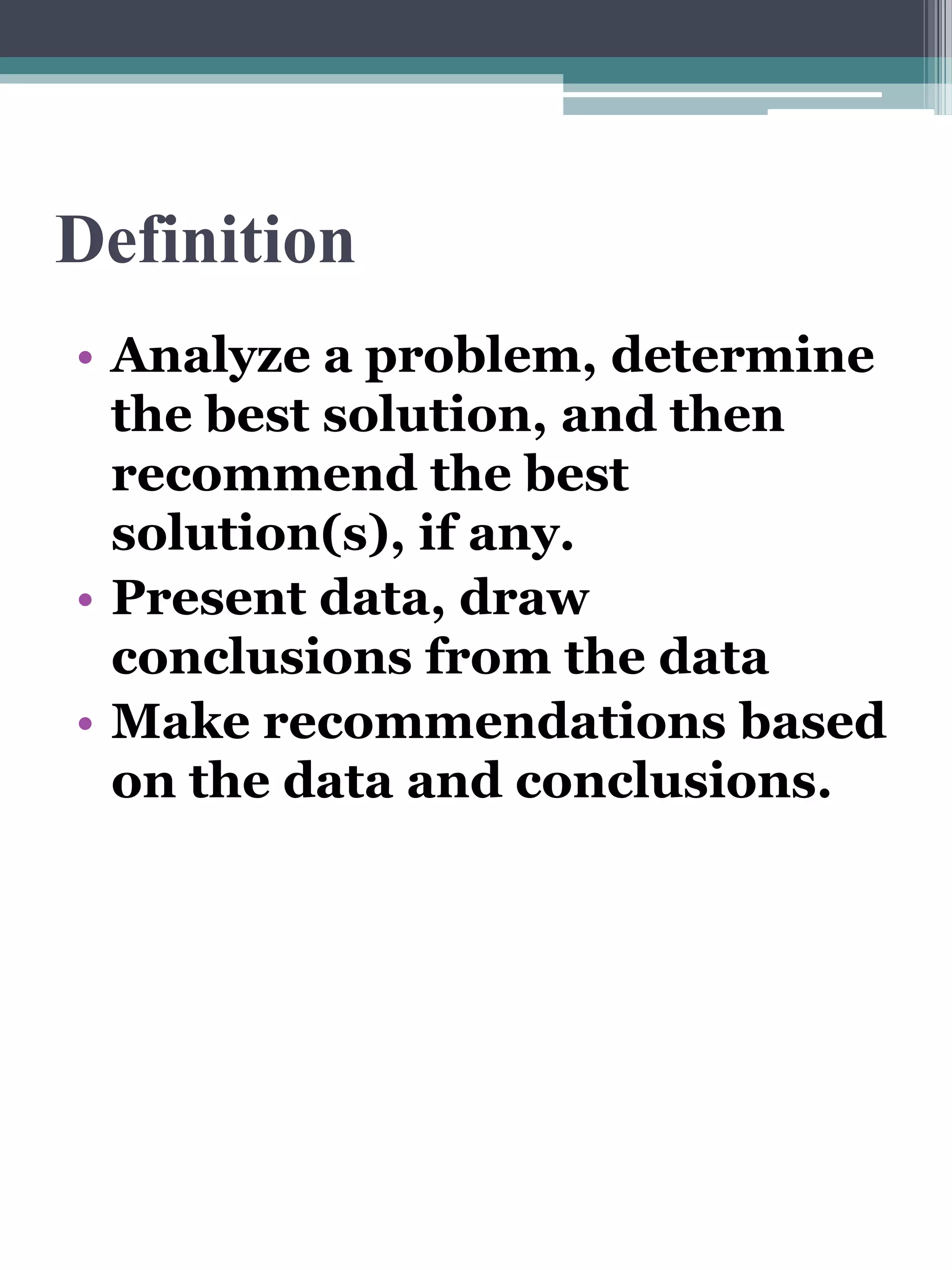 Recommendation Report