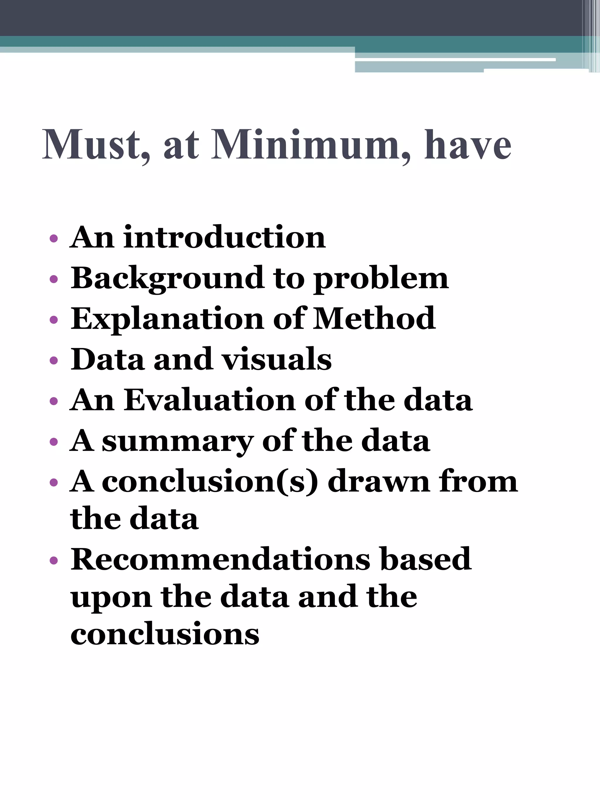 Recommendation Report