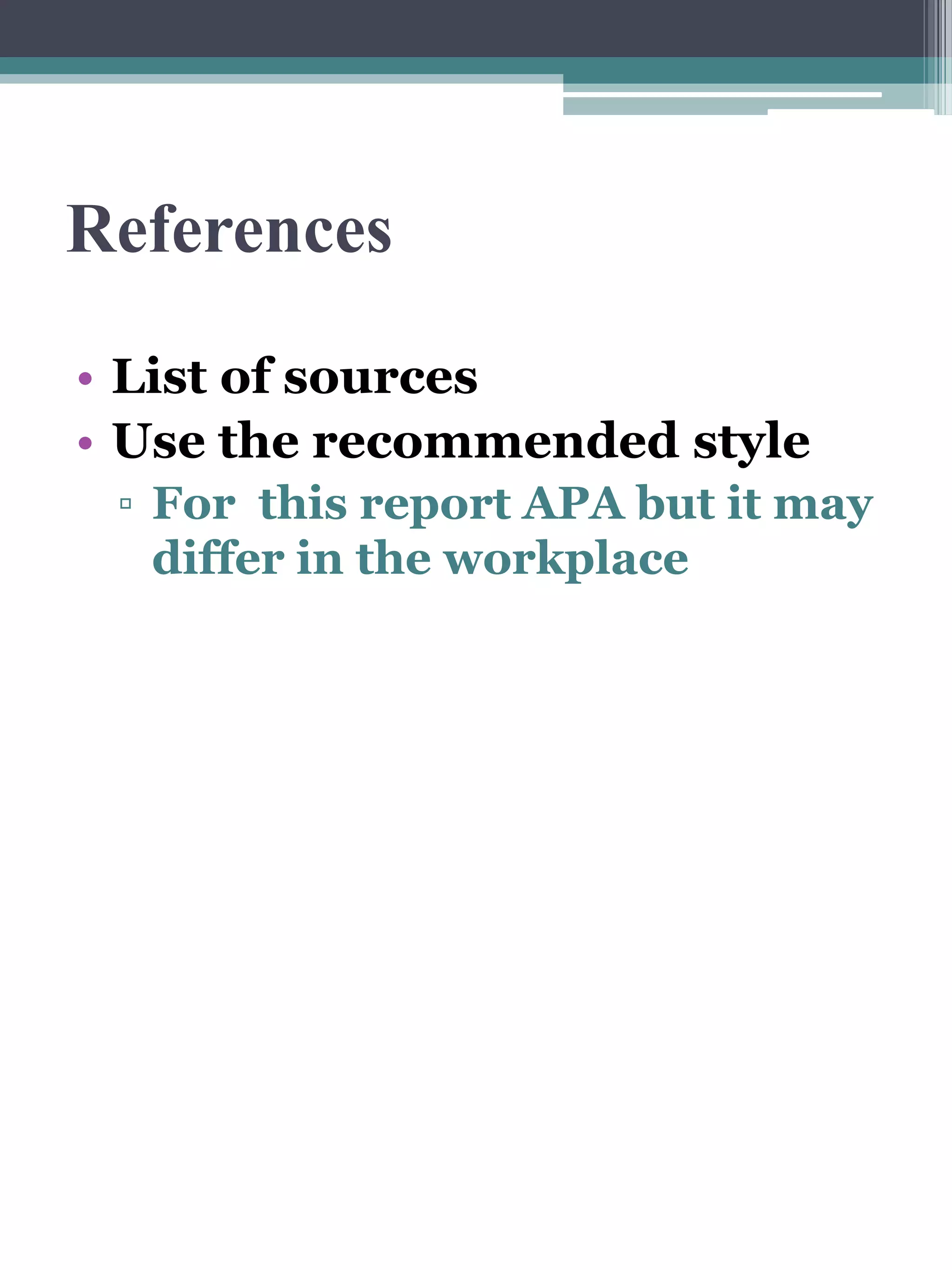 Recommendation Report