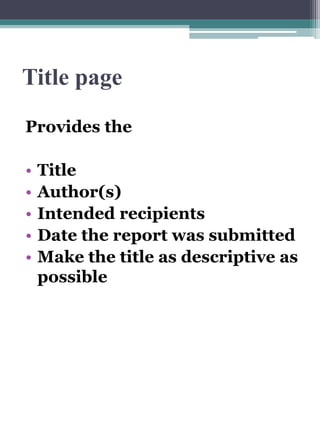 Recommendation Report