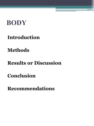 Recommendation Report