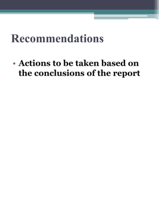 Recommendation Report