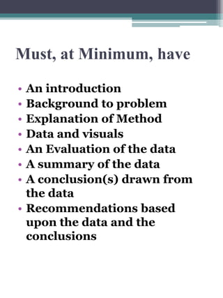 Recommendation Report