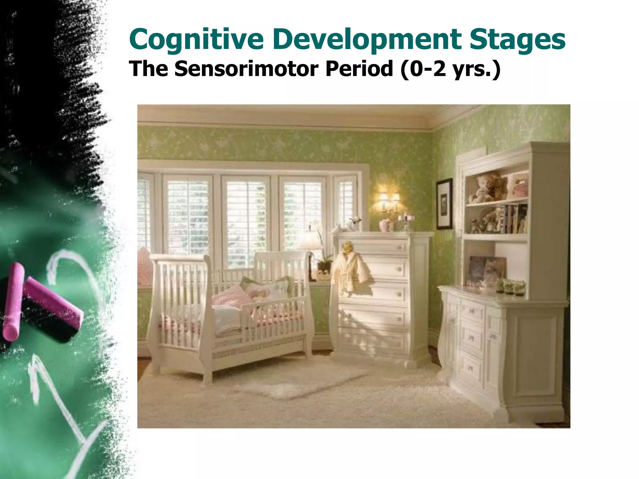 Cognitive Development Stages
The Sensorimotor Period (0-2 yrs.)
 